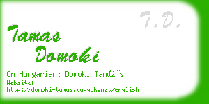 tamas domoki business card